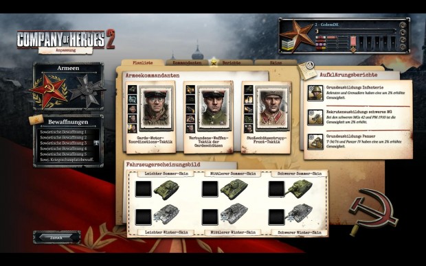 In der Rubik Armee-Anpassung kann der Spieler seine Einheiten verbessern.