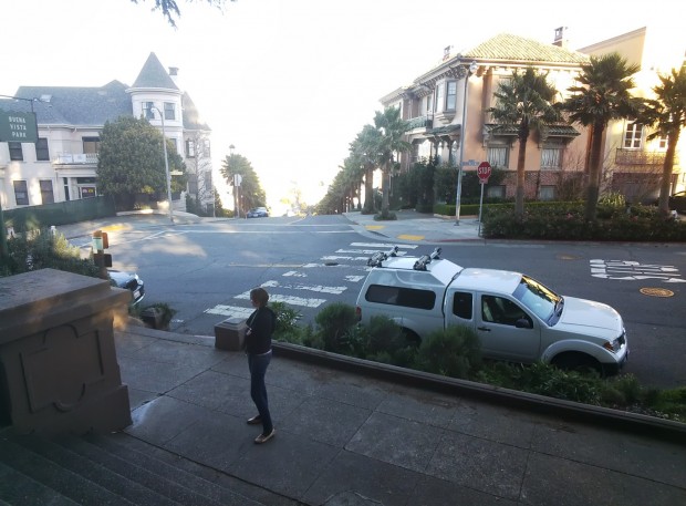 Foto mit Google Glass vor dem Update (Bild: Google)