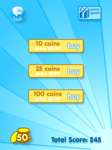 Im Itemshop gibt es Coins gegen Euros.