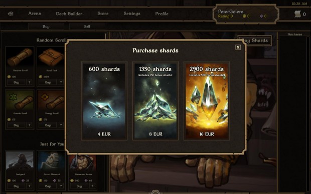 Im Itemshop gibt es Shards ab 4 Euro.