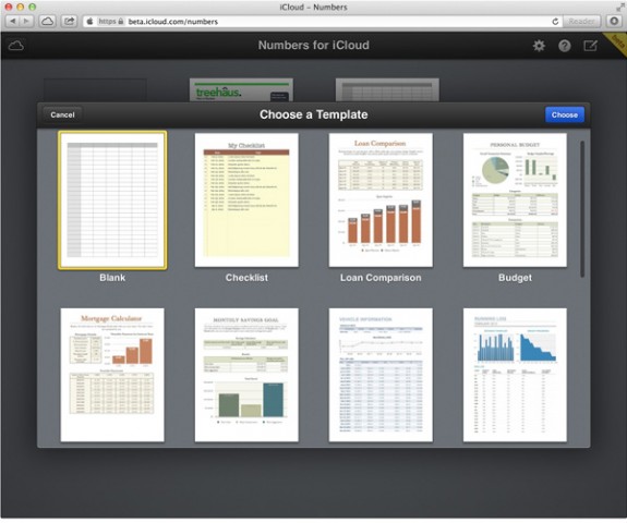 Numbers f&uuml;r iCloud