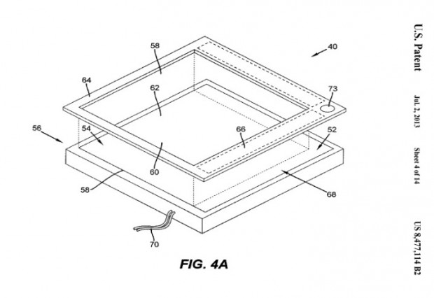 Patent 8,477,114 mit zwei Bildschirmen &uuml;bereinander (Bild: US-Patent- und Markenamt)