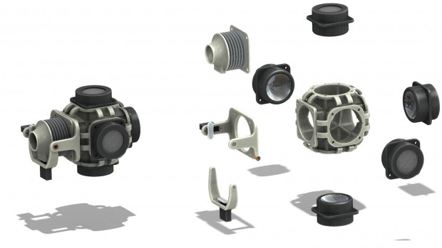 Ein Aireal-Gerät in Einzelteilen