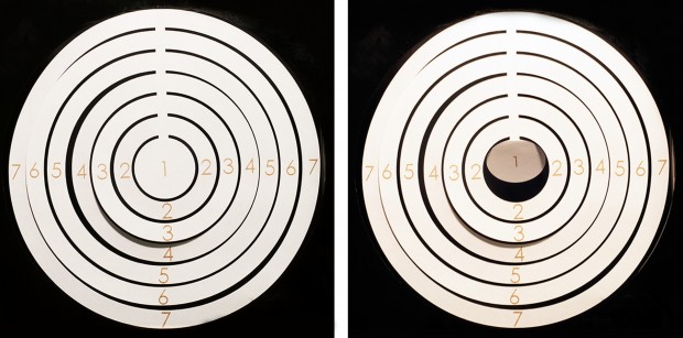 Mit diesen Ringen wurde die Genauigkeit von Aireal gemessen.