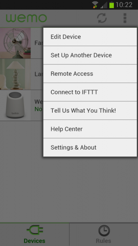 Android-App für Wemo (Bild: Belkin)