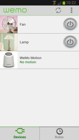 Android-App für Wemo (Bild: Belkin)