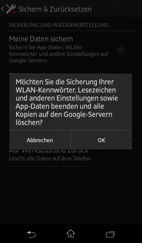 Das Speichern von WLAN-Kennwörtern in den Android-Stellungen abschalten (Screenshot: Golem.de)