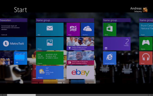 Im neuen Startbildschirm... (Screenshot: Golem.de)
