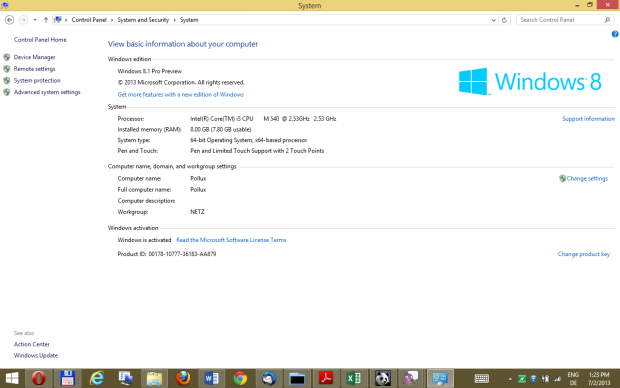 Kaum Änderungen beim Desktop... (Screenshot: Golem.de)