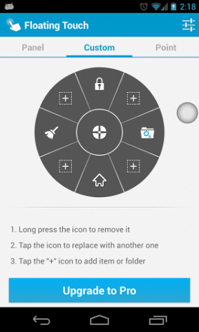 Floating Touch - Einstellungen (Bild: Boatmob)