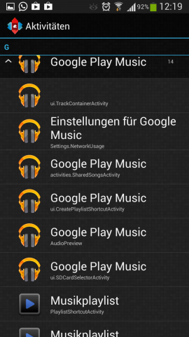 Startet der Nutzer Play Music über diesen speziellen Shortcut-Befehl, ...