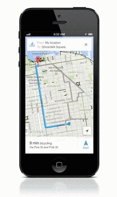 Google Maps 2 f&uuml;r iOS auf dem iPhone (Quelle: Google)