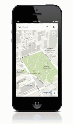 Google Maps 2 f&uuml;r iOS auf dem iPhone (Quelle: Google)
