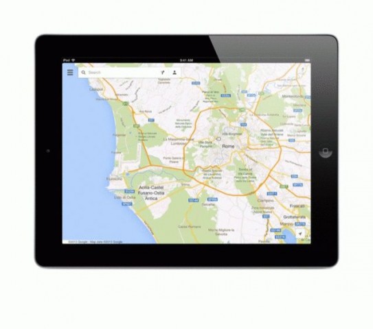 Google Maps 2 f&uuml;r iOS auf dem iPad (Quelle: Google)