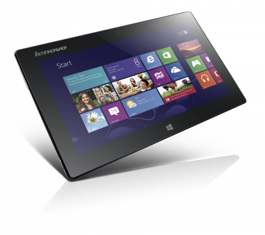 Das Windows-8-Tablet hat einen 10,1 Zoll großen Bildschirm. (Bild: Lenovo)