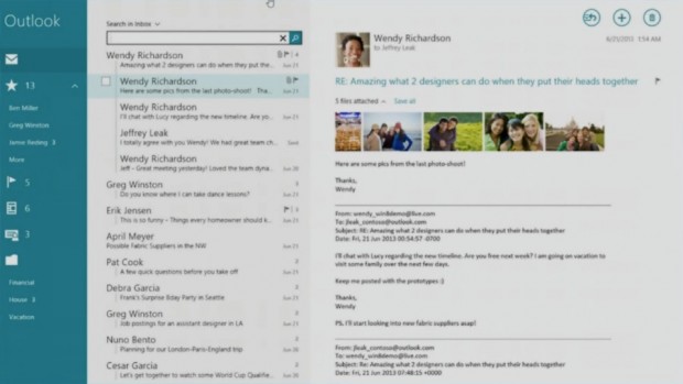 Suche direkt in die Mail App integriert (Screenshot: Golem.de)