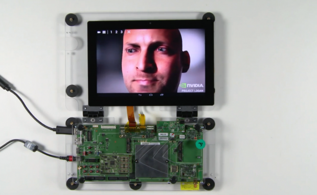 Entwicklersystem mit Logan, die GPU sitzt unten in der Mitte unter einem Kühlkörper. (Bild: Nvidia)