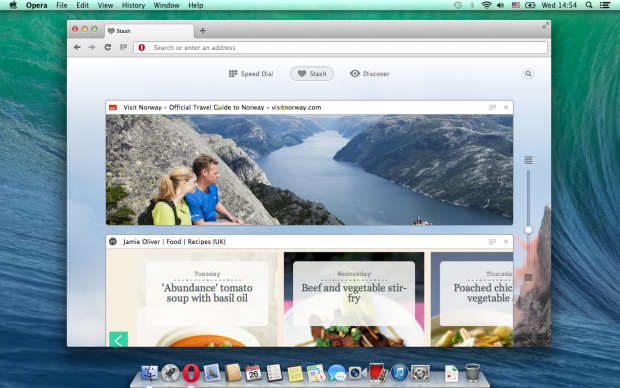 Opera 15 - Stash-Funktion (Quelle: Opera Software)