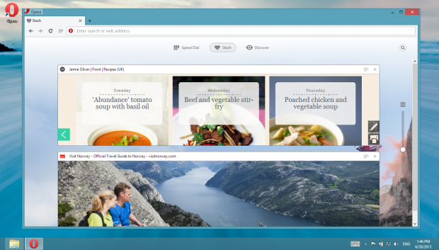 Opera 15 - Stash-Funktion (Quelle: Opera Software)