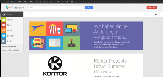 Googles neuer Play Store im Browser (Screenshot: Golem.de)