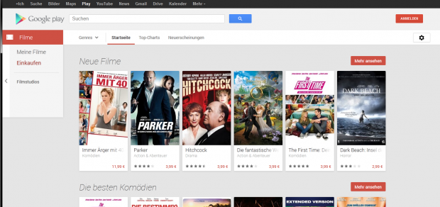 Googles neuer Play Store im Browser (Screenshot: Golem.de)