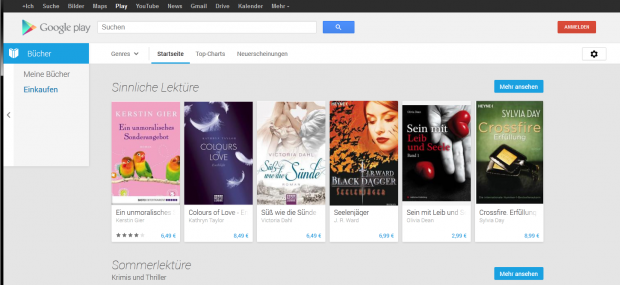 Googles neuer Play Store im Browser (Screenshot: Golem.de)