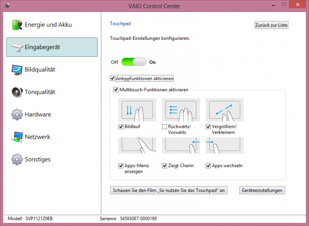 Wen die Windows-8-Gesten nerven, der kann sie hier abschalten. (Screenshot: Golem.de)