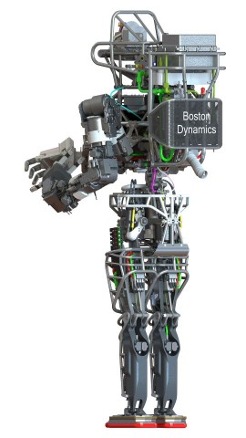 Er kann aufrecht gehen und sogar klettern. (Bild: Boston Dynamics/Darpa)