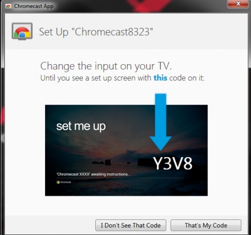 Nachdem ein Code auf dem Fernseher abgeglichen wurde, ...