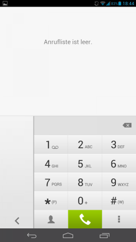 Auch bei der Eingabe einer Telefonnummer l&auml;sst sich die Einhandbedienung aktivieren. (Screenshot: Golem.de)