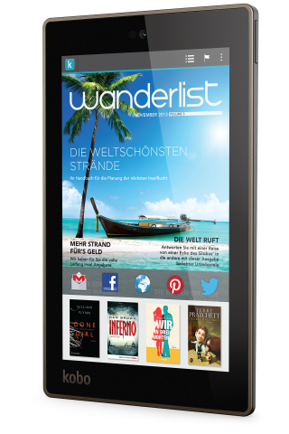 Das Arc 7 HD hat einen 7 Zoll gro&szlig;en Bildschirm mit 1.080p-Aufl&ouml;sung. (Bild: Kobo)