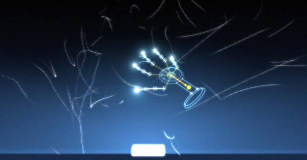 Der Leap Motion Controller erkennt jeden Finger samt Gliedern, einzig bei Verdeckungen versagt er. (Screenshot: Golem.de)