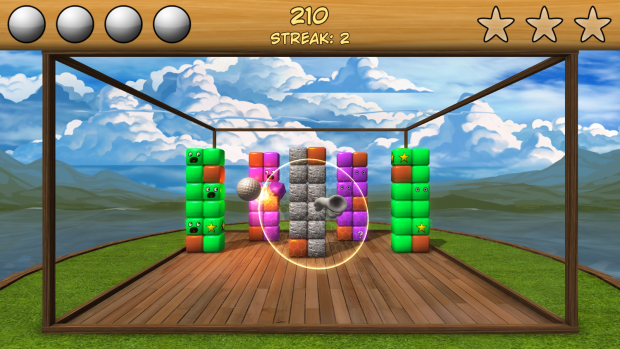 Boom Ball ist eine Art Breakout in 3D und macht viel Spaß, da die Steuerung präzise reagiert. (Screenshot: Golem.de)