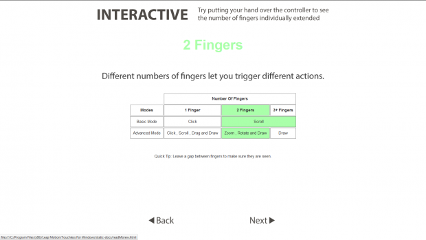 Wir empfehlen die Zwei-Finger-Version und den Advanced-Mode, um mehr Gesten nutzen zu können. (Screenshot: Golem.de)