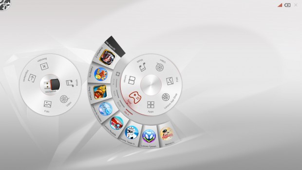 Aura bietet die Option, Bilder oder Videos anzuschauen oder mitgelieferte Spiele zu starten. (Screenshot: Golem.de)