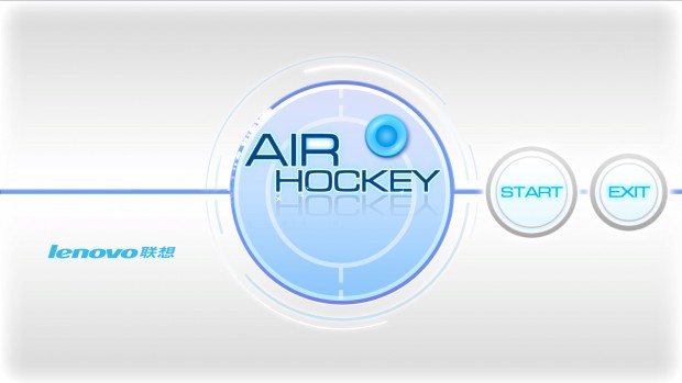 Ein Spiel, das Lenovo vorinstalliert hat, ist Air Hockey. Dieses wird per Multitouch oder den mitgelieferten Griffeln gesteuert. (Screenshot: Golem.de)