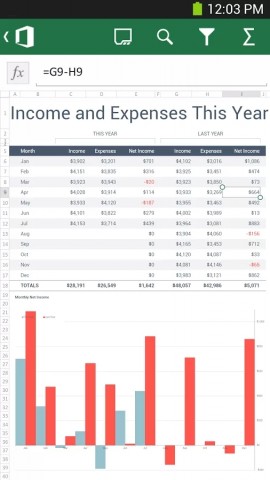 Excel-Tabellen in Microsoft Office Mobile (Bilder: Microsoft)