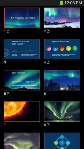 Powerpoint-Pr&auml;sentation in Microsoft Office Mobile