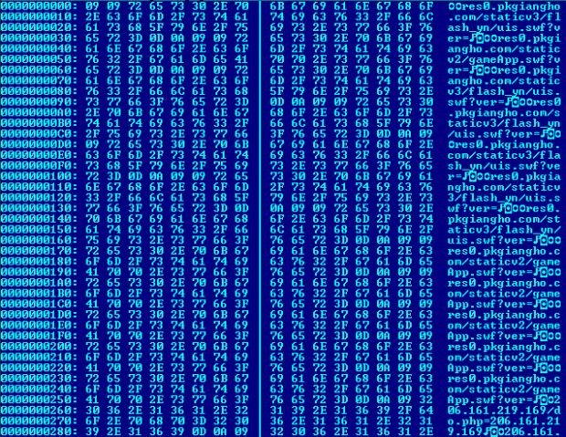 Entschl&uuml;sselte Datei il.php mit Liste der Angriffsziele (Screenshot: Eset)