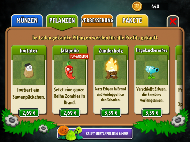 Die sechs Kaufpflanzen kosten derzeit zusammen fast 18 Euro.