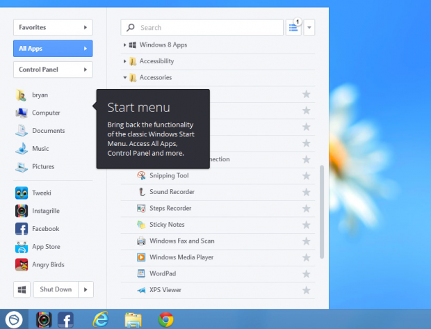 Pokki Menu für Windows 8 (Quelle: Sweetlabs)