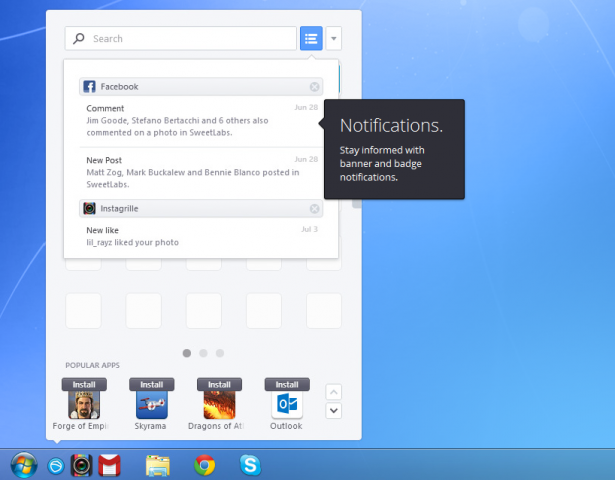Pokki Menu für Windows XP und Windows 7 (Quelle: Sweetlabs)