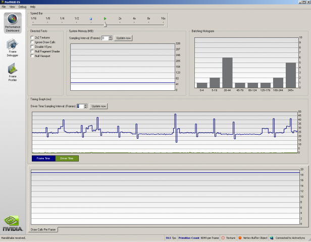 Das Perf-HUD ES 2.0 eignet sich f&uuml;r die genauere Pr&uuml;fung der Grafikeinheit. (Bild: Nvidia)