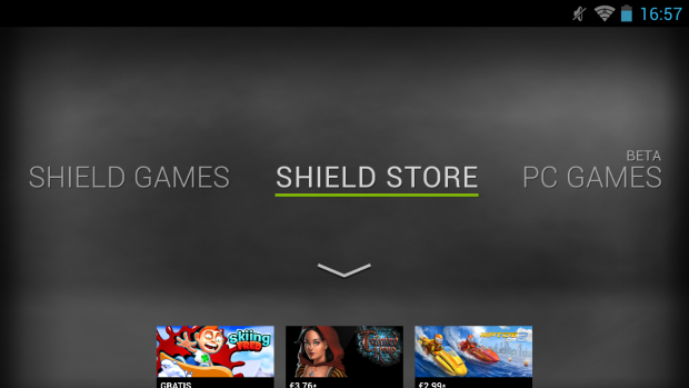 Der Nvidia-Button führt ins Spielemenü. (Screenshot: Golem.de)