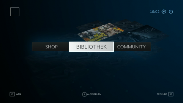 Steam startet beim Streaming automatisch im Big-Picture-Modus. (Screenshot: Golem.de)