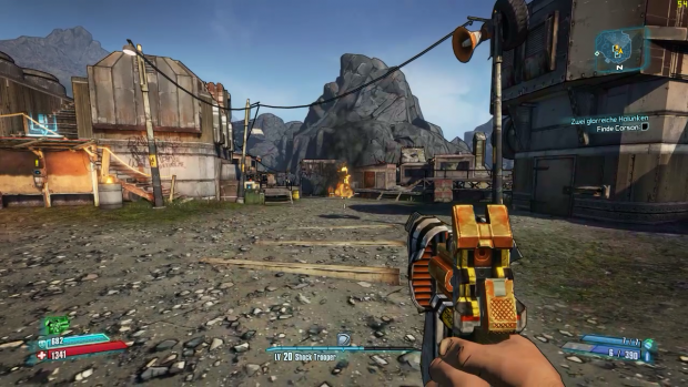 Borderlands 2 ist ideal, da Größe und Position des HUDs anpassbar sind. (Screenshot: Golem.de)