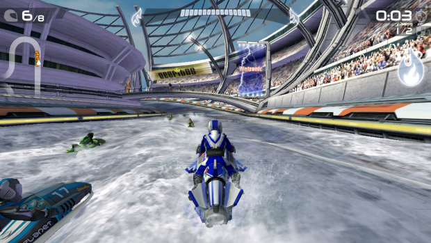 Effekte wie Normal Mapping auf dem Wasser lassen sich in Bildern nicht erfassen. (Screenshot: Golem.de)