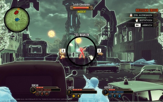 Im Pausenmodus visiert ein Scharfschütze sein Ziel an.