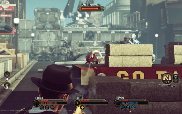 Das Fadenkreuz wird rot, sobald die Waffe treffen würde.