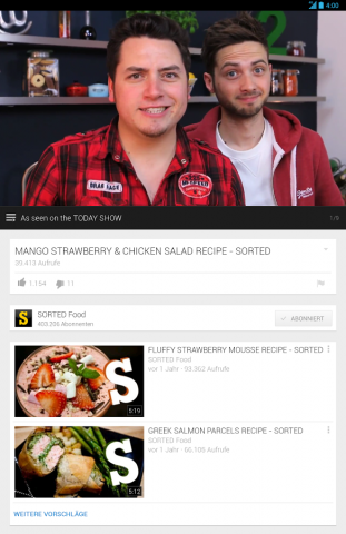 Youtube-App f&uuml;r Android (Quelle: Google)
